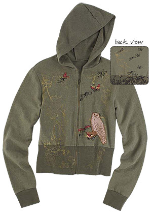 Butterfly Owl Zip up