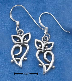Owl Silhouette Dangle Earrings