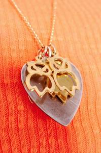 Owl and Heart Necklace