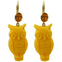 Lucite Owl Earrings
