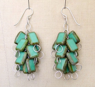 Pressed Glass Earrings