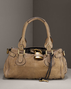 Chloe Paddington Washed Lizard Bag