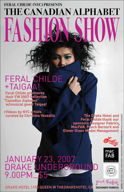 The Canadian Alphabet Fashion Show at the Drake Hotel flyer